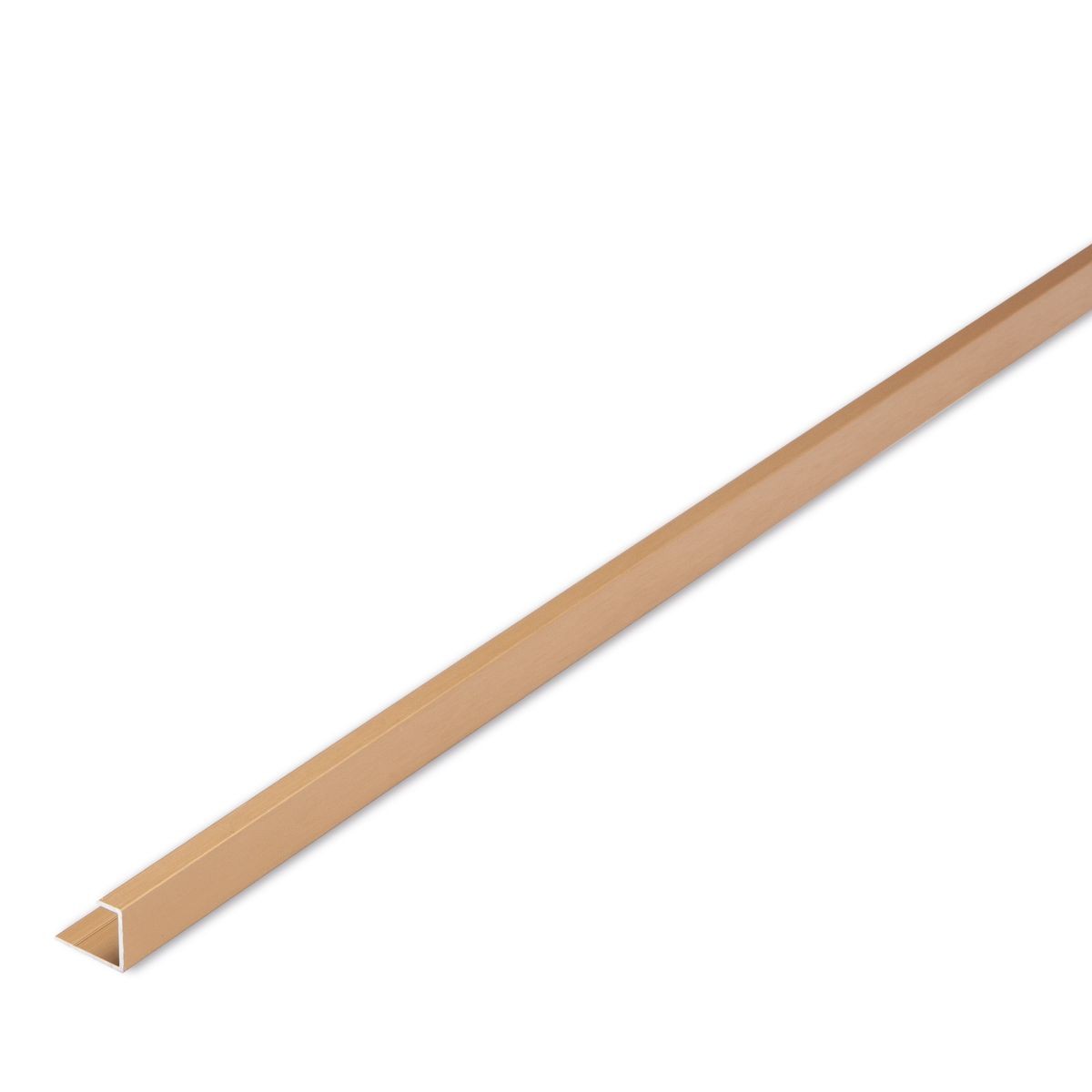 10.5mm Brass Aluminium End Cap Finishing Trim 2400mm