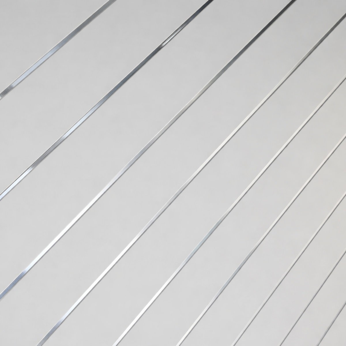 White Chrome Tongue & Groove  Ceiling Panels 2600mm x 250mm (Pack of 4)