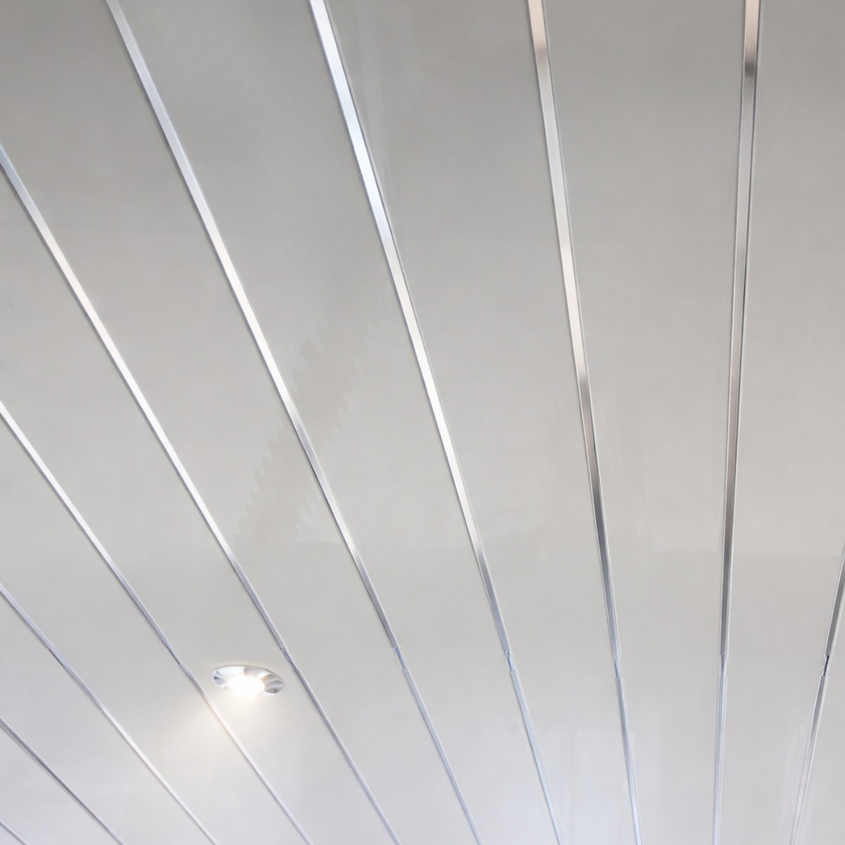White Chrome Tongue & Groove Ceiling Panels 4000mm x 250mm (Pack of 4)