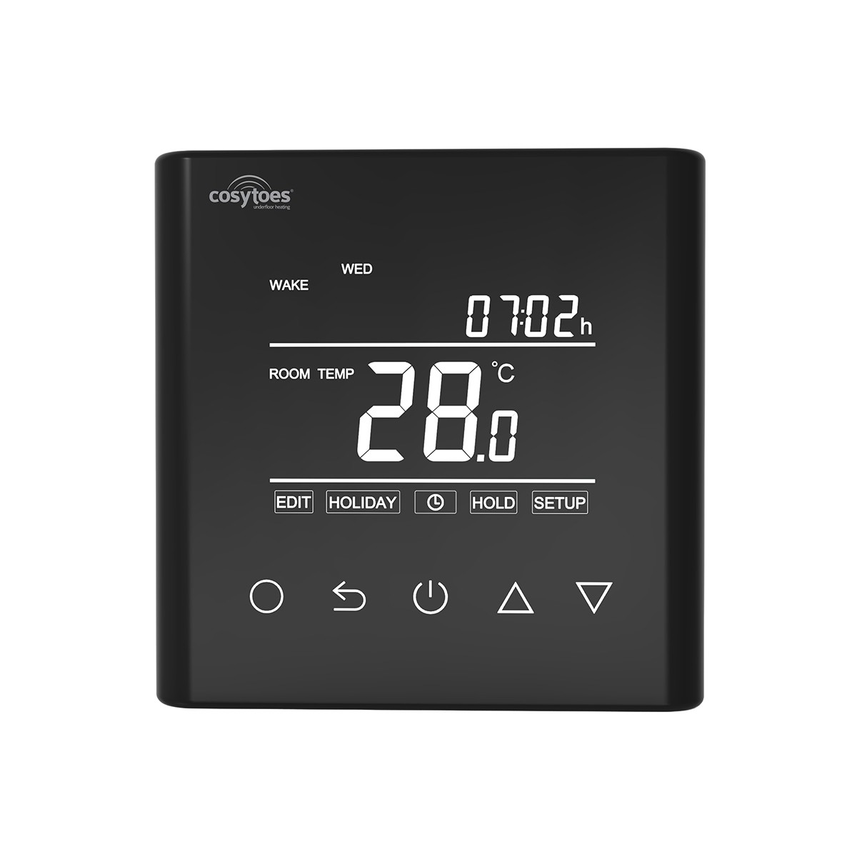 Curve Black Thermostat