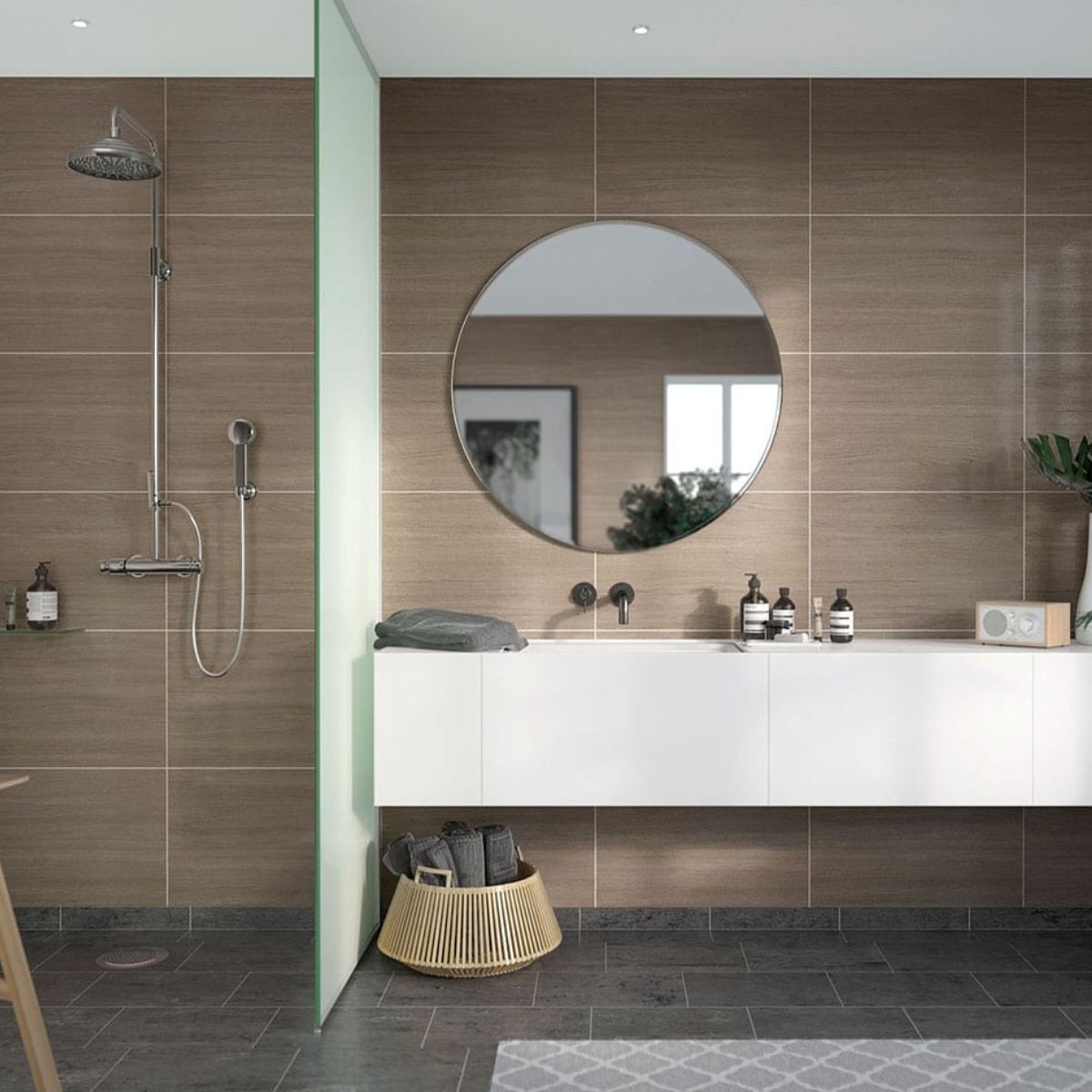 Fibo Grey Oak Tile Wall Panel 2400x600mm