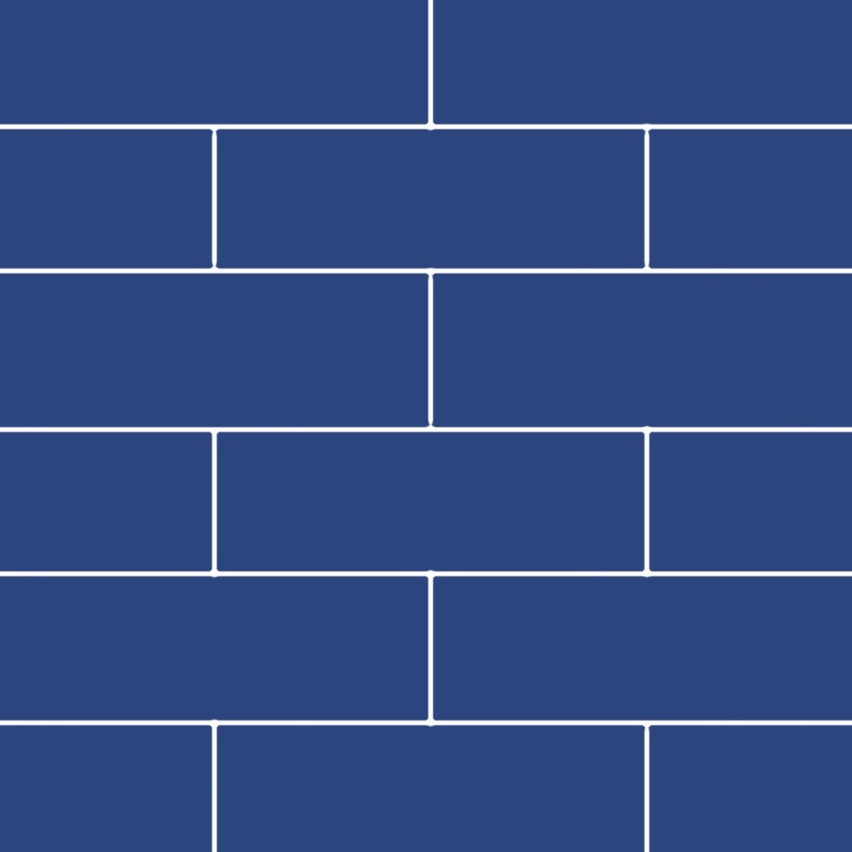 Fibo Ocean Blue Metro Brick Wall Panel 2400x600mm (End Of Line)