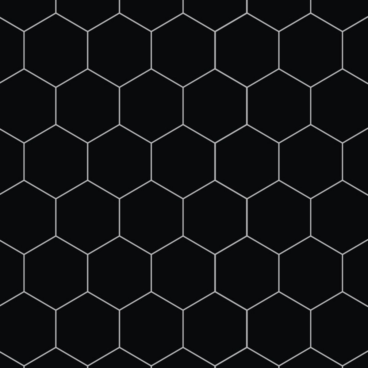 Fibo Black Silk Hexagonal Tile Wall Panel 2400x600mm