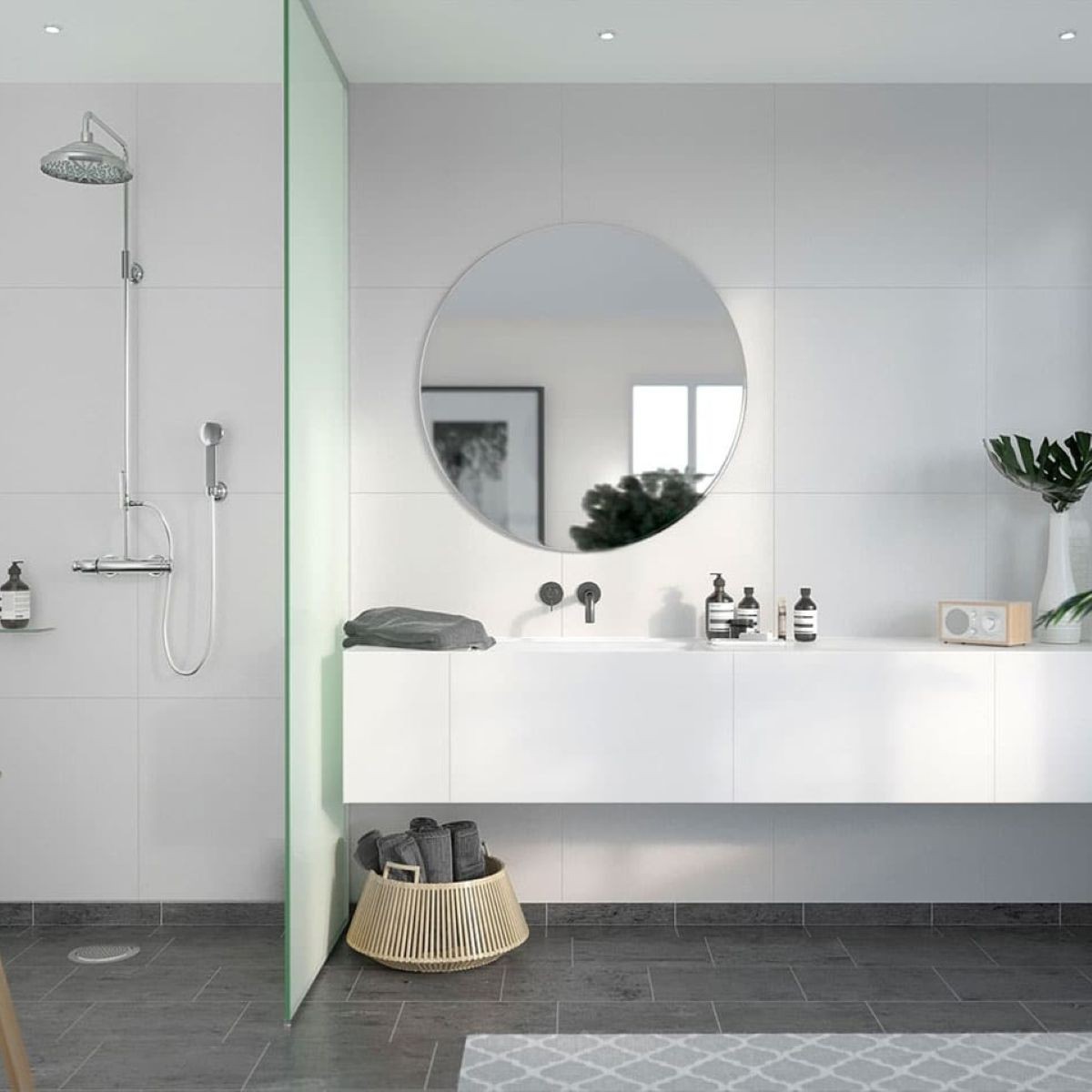 Fibo White Silk Tile Wall Panel 2400x600mm