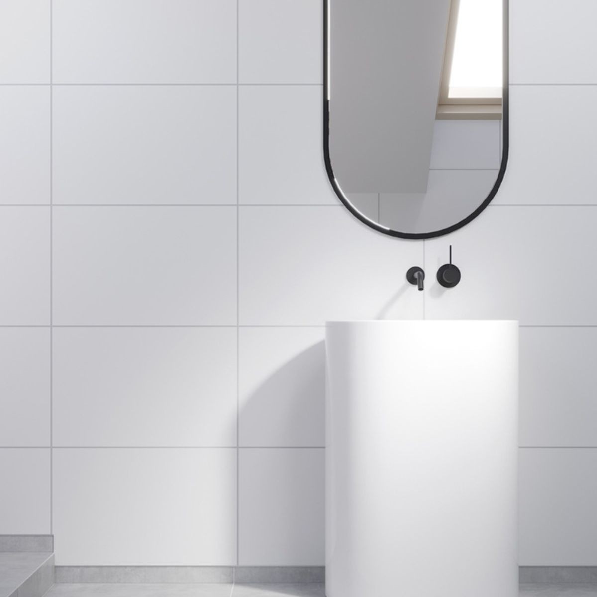 Fibo White Silk Tile Wall Panel 2400x600mm