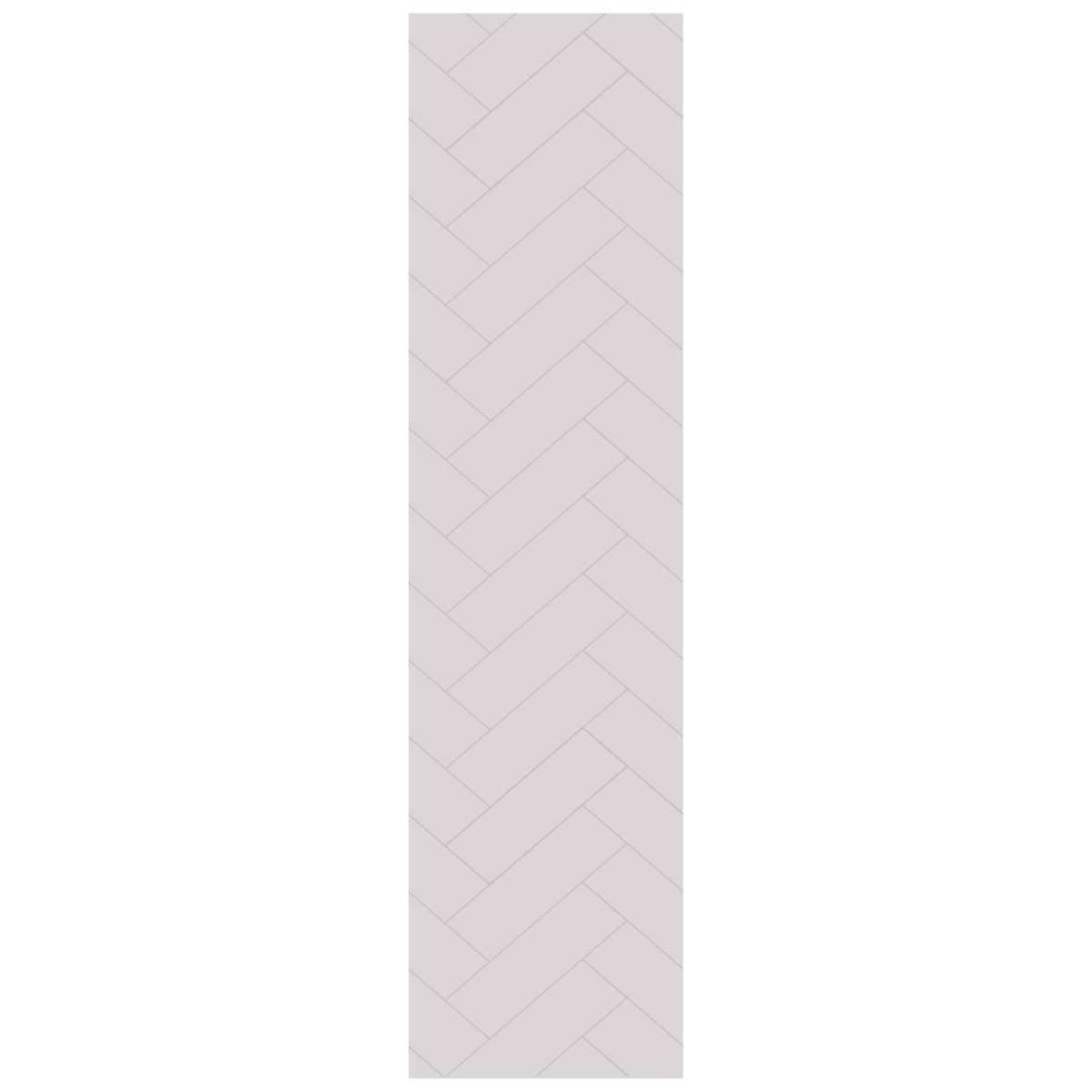 Fibo White Silk Herringbone Tile Wall Panel 2400x600mm