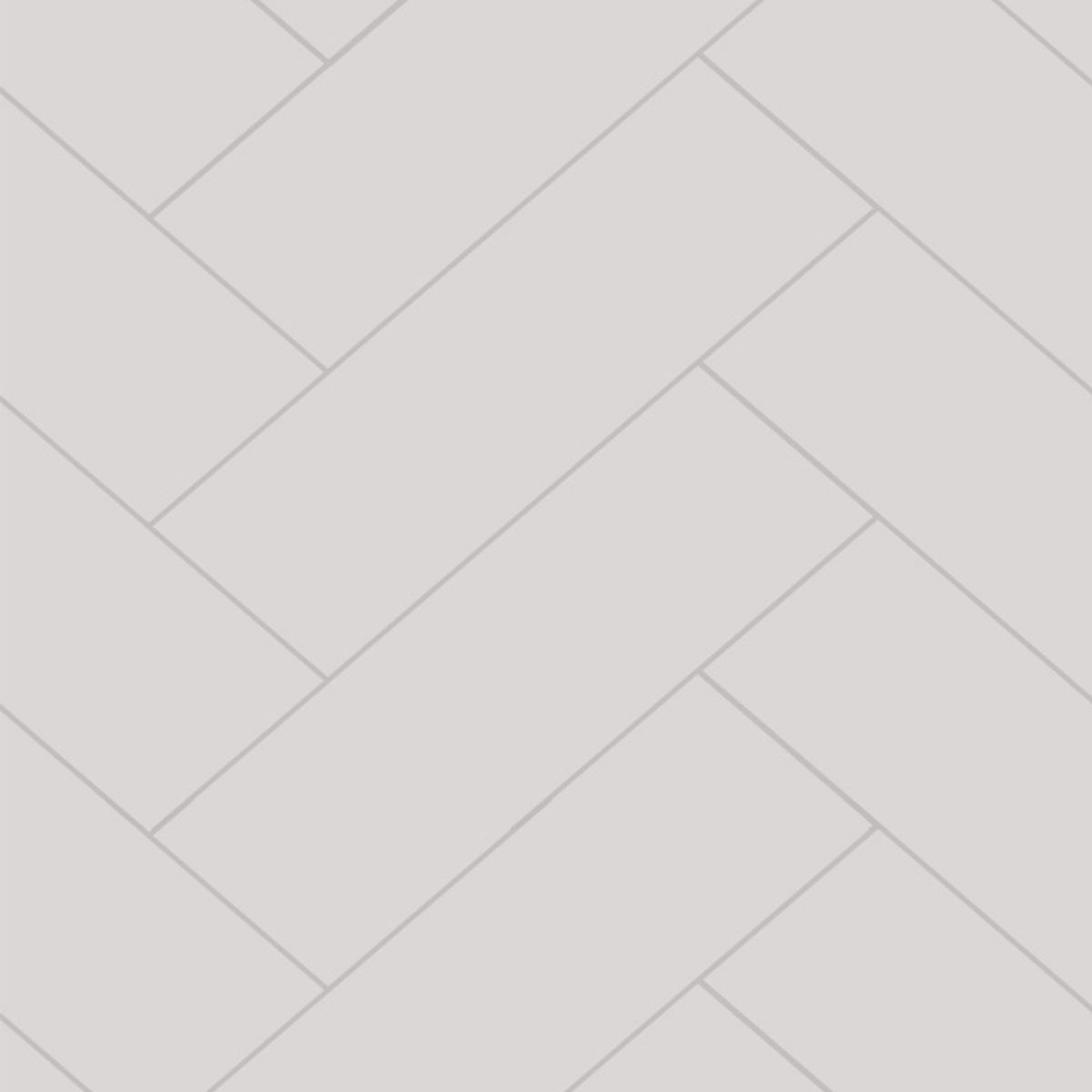 Fibo White Silk Herringbone Tile Wall Panel 2400x600mm