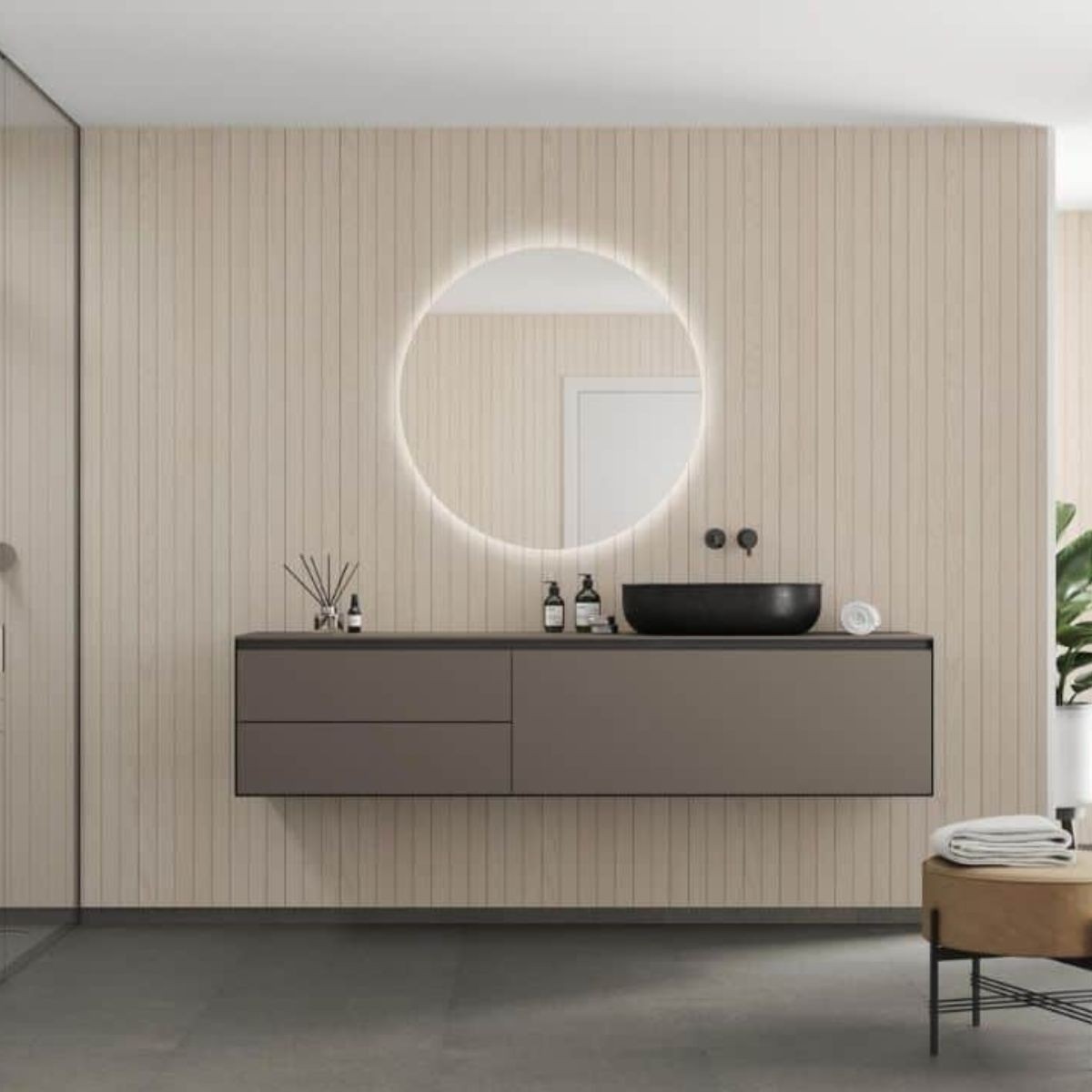 Fibo Wood Slats Light Wood 2400x600mm
