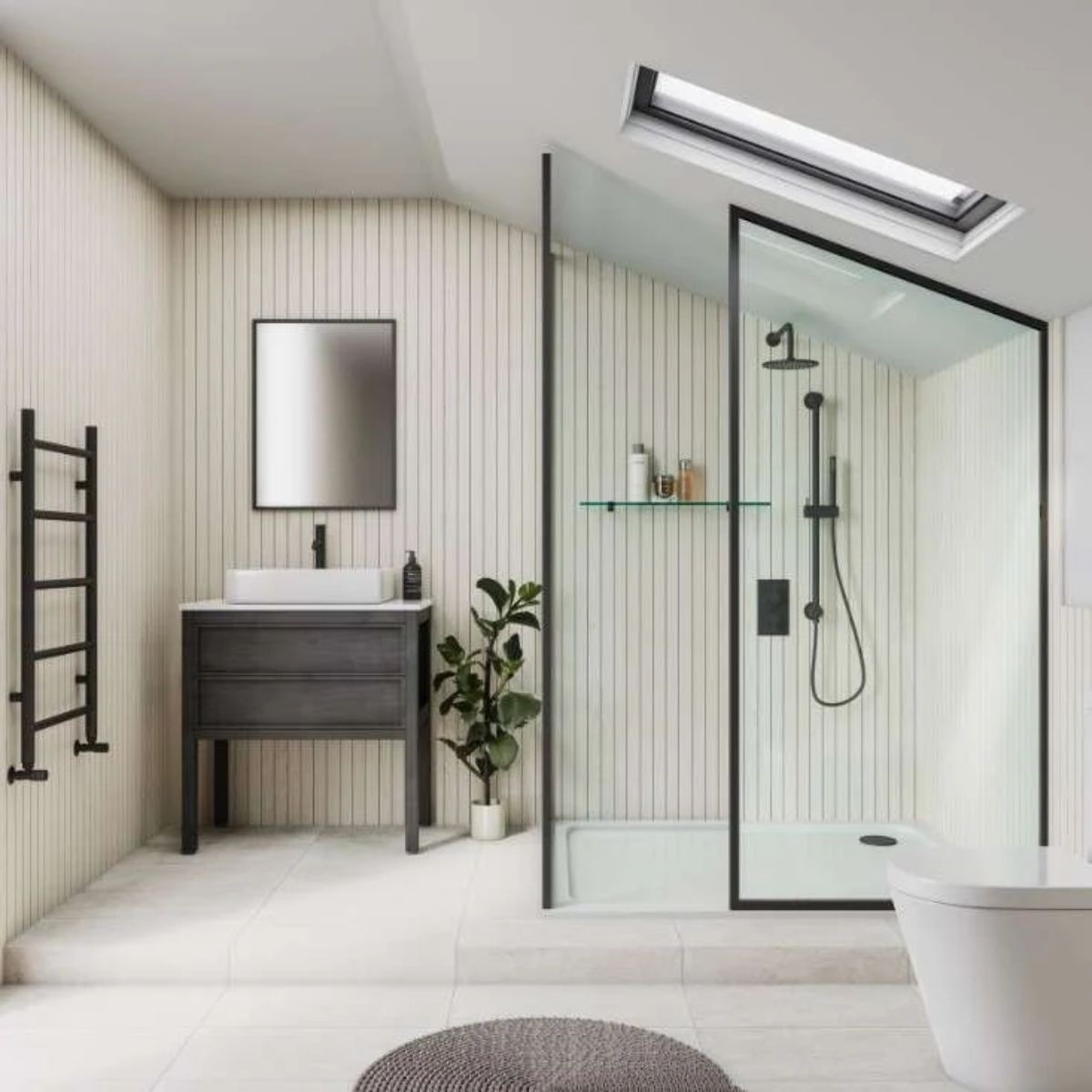 Fibo Wood Slats Light Wood 2400x600mm