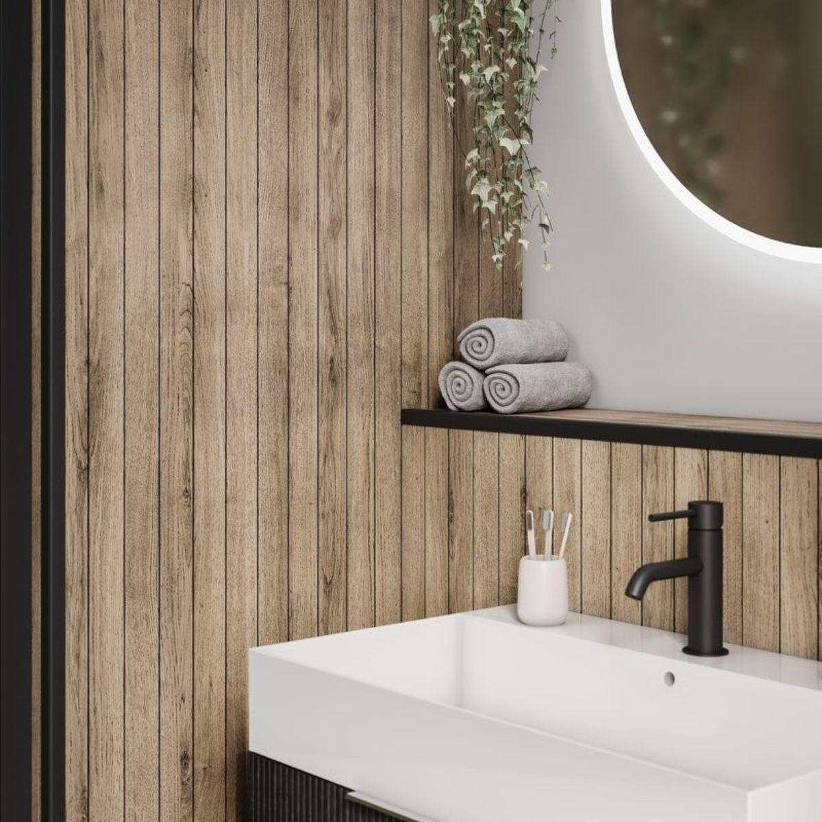 Fibo Wood Slats Pure Oak 2400x600mm