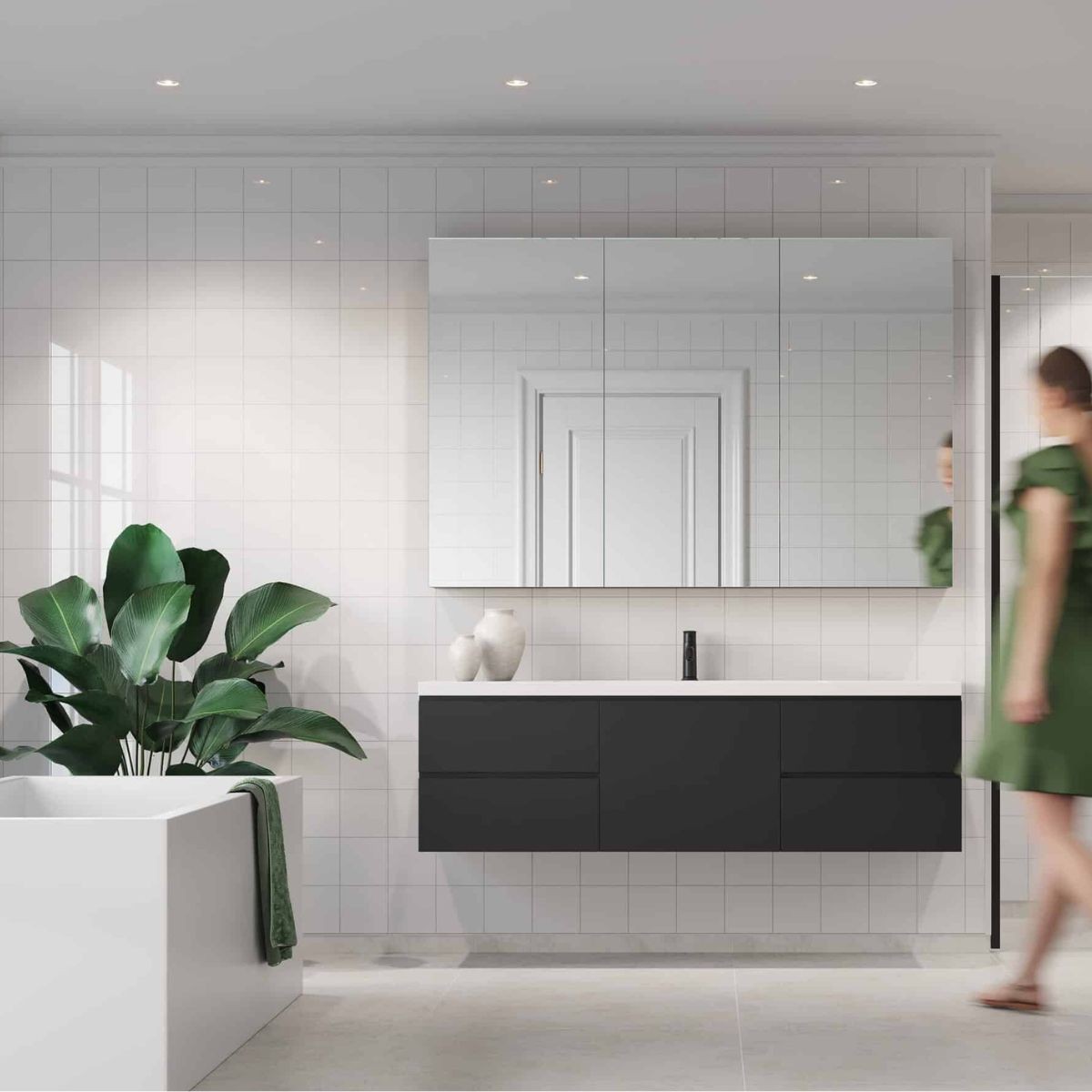 Fibo Denver White Tile Wall Panel 2400x600mm