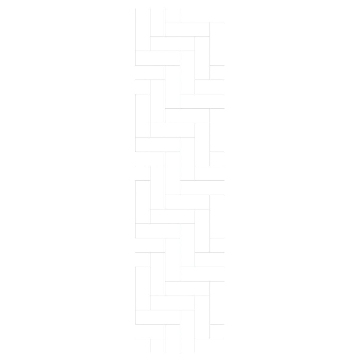 Fibo Denver White Herringbone Tile Wall Panel 2400x600mm