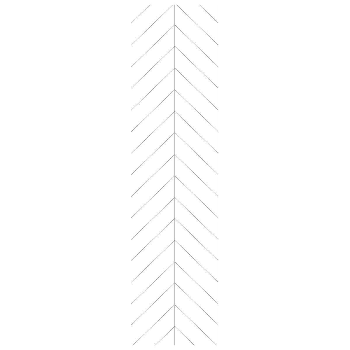 Fibo Denver White Chevron Tile Wall Panel 2400x600mm