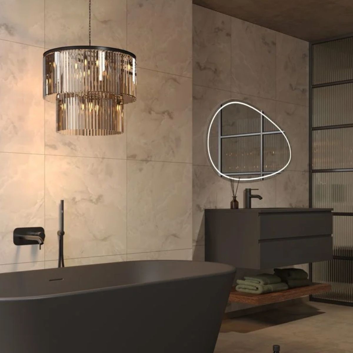 Fibo Arctic Onyx Tile Wall Panel 2400x600mm