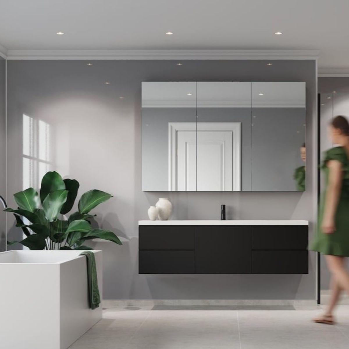 Fibo Medium Grey Wall Panel 2400x600mm