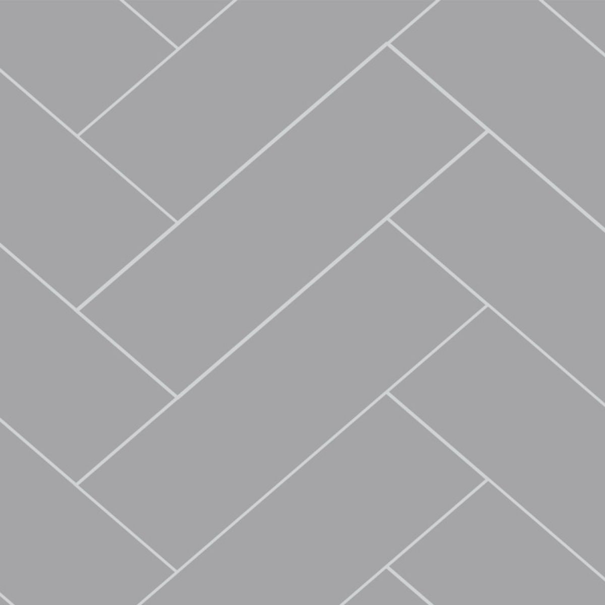 Fibo Medium Grey Herringbone Tile Wall Panel 2400x600mm