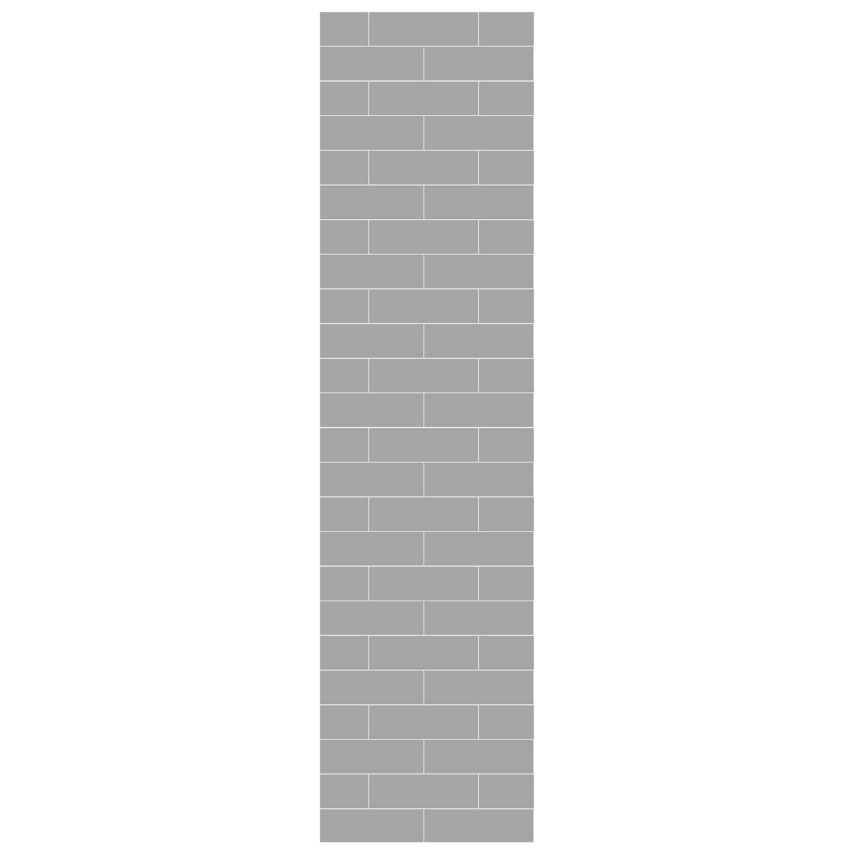 Fibo Medium Grey Metro Brick Tile Wall Panel 2400x600m