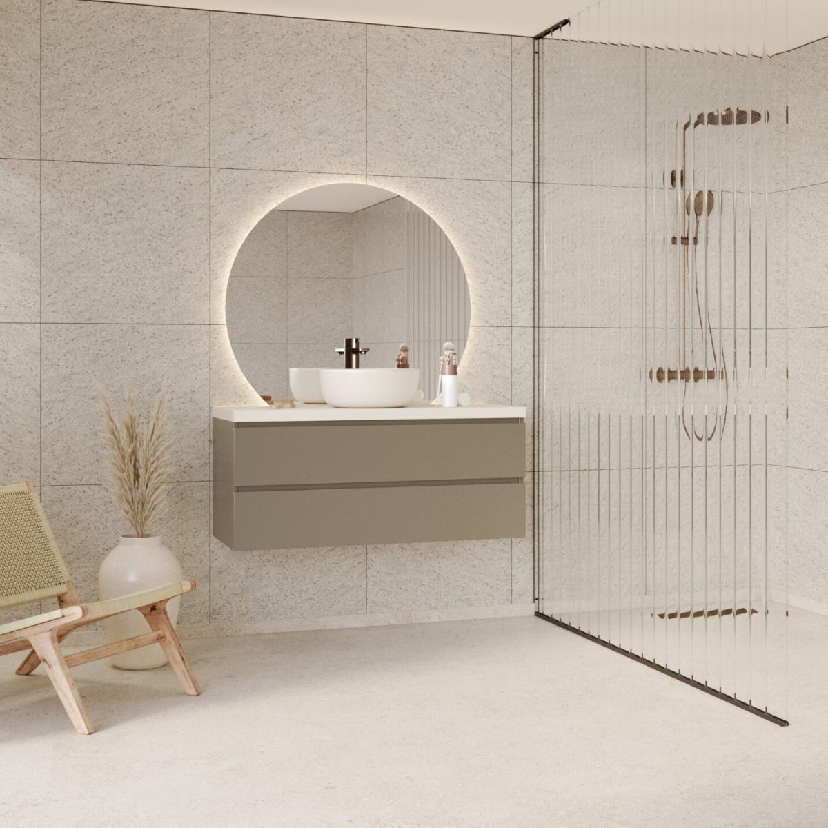 Fibo Pebble Granite Tile Wall Panel 2400x600mm 
