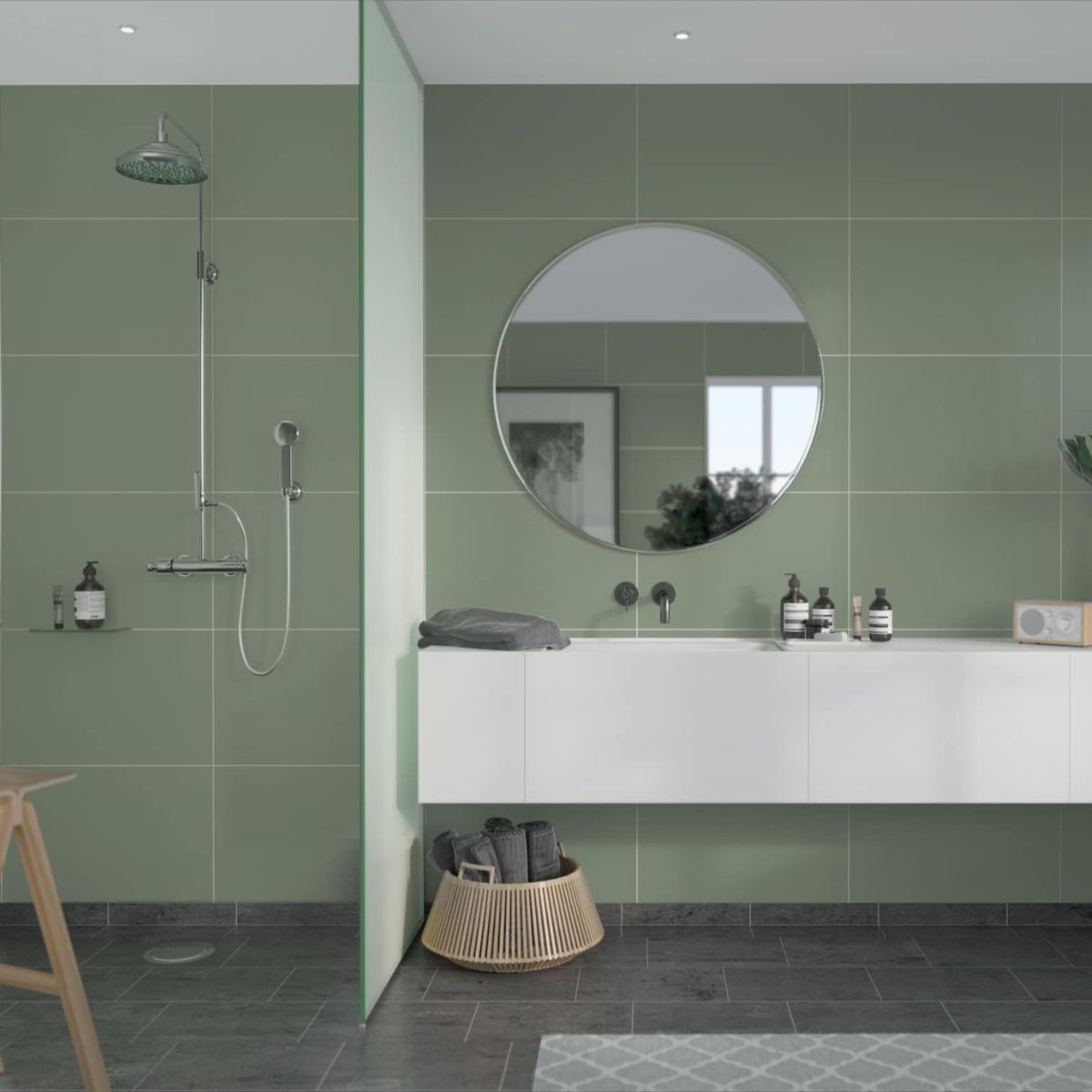 Fibo Olive Green Tile Wall Panel 2400x600mm