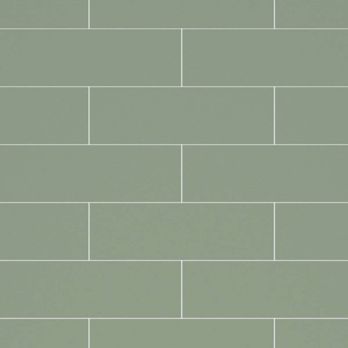 Fibo Olive Green Metro Brick Tile Wall Panel 2400x600mm