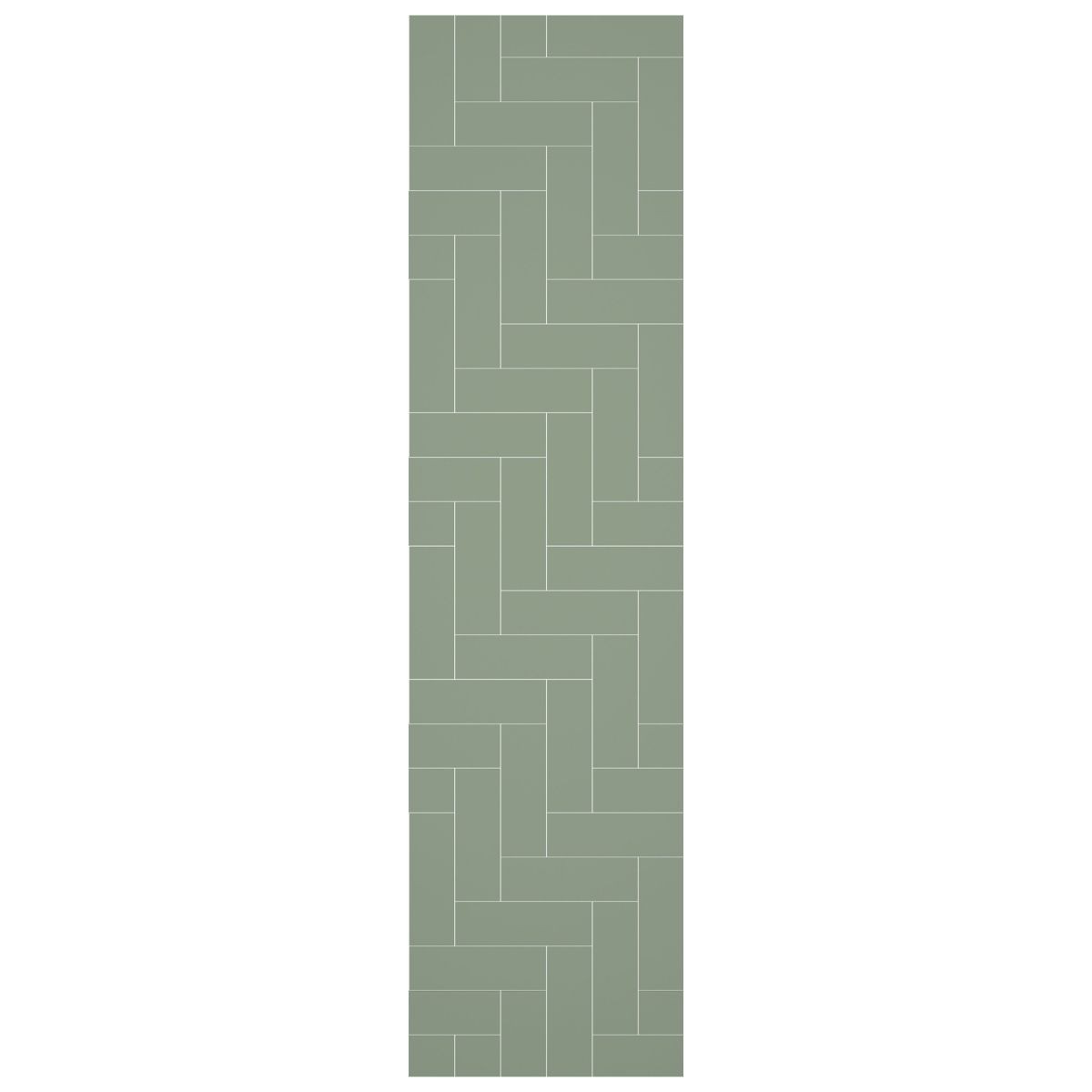 Fibo Olive Green Herringbone Tile Wall Panel 2400x600mm
