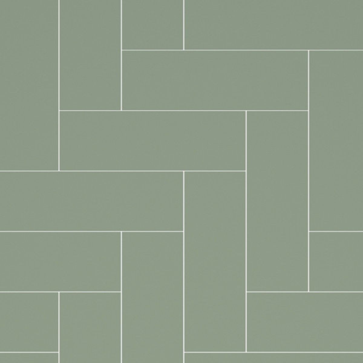 Fibo Olive Green Herringbone Tile Wall Panel 2400x600mm