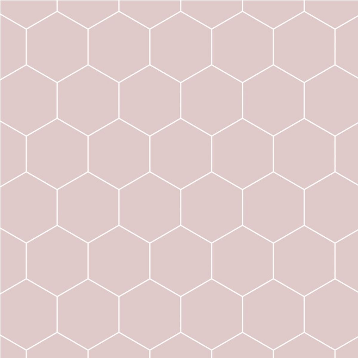 Fibo Dusky Pink Hexagonal Tile Wall Panel 2400x600mm