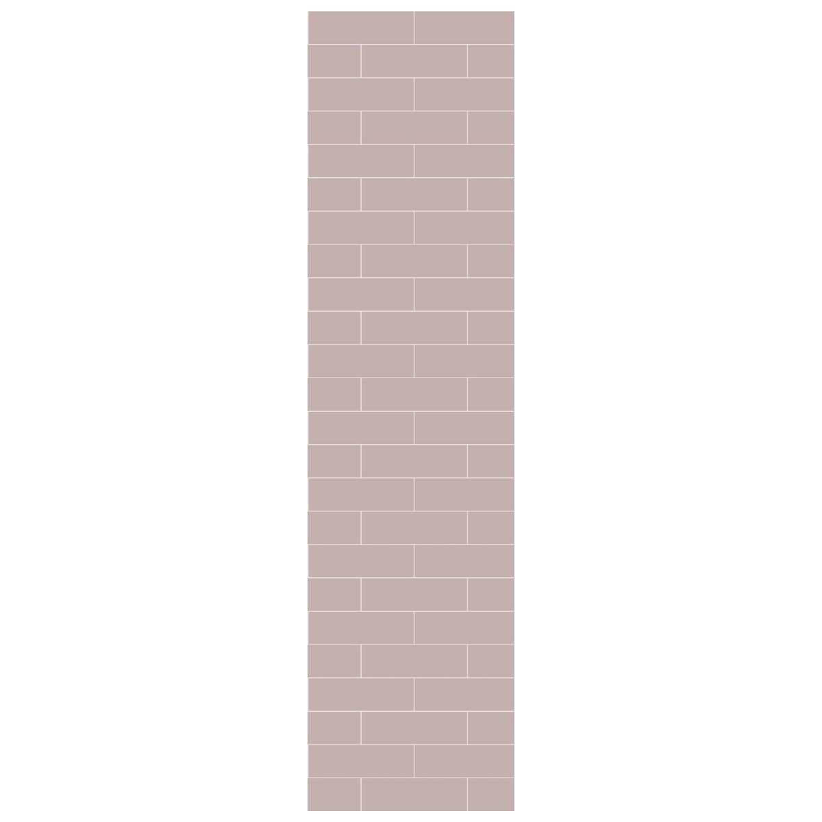 Fibo Dusky Pink Metro Brick Tile Wall Panel 2400x600mm