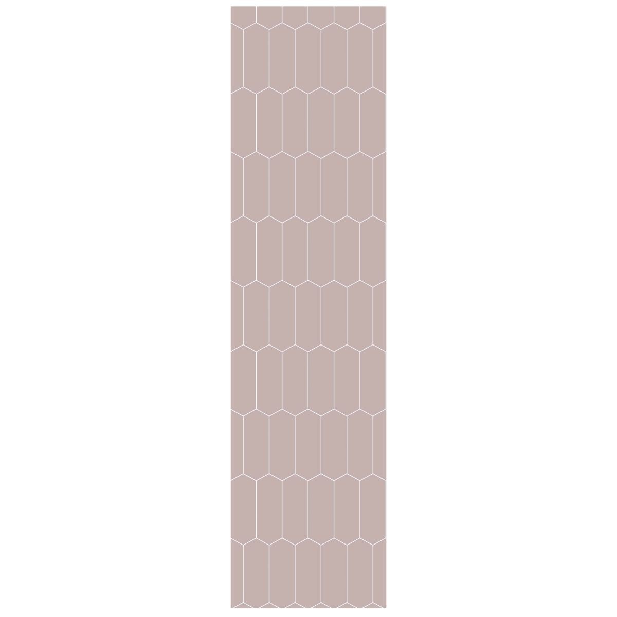 Fibo Dusky Pink Elongated Hexagon Tile Wall Panel 2400x600mm