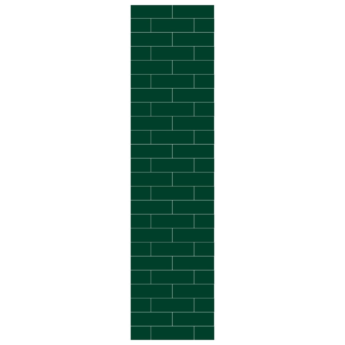 Fibo Bottle Green Metro Brick Tile Wall Panel 2400x600mm