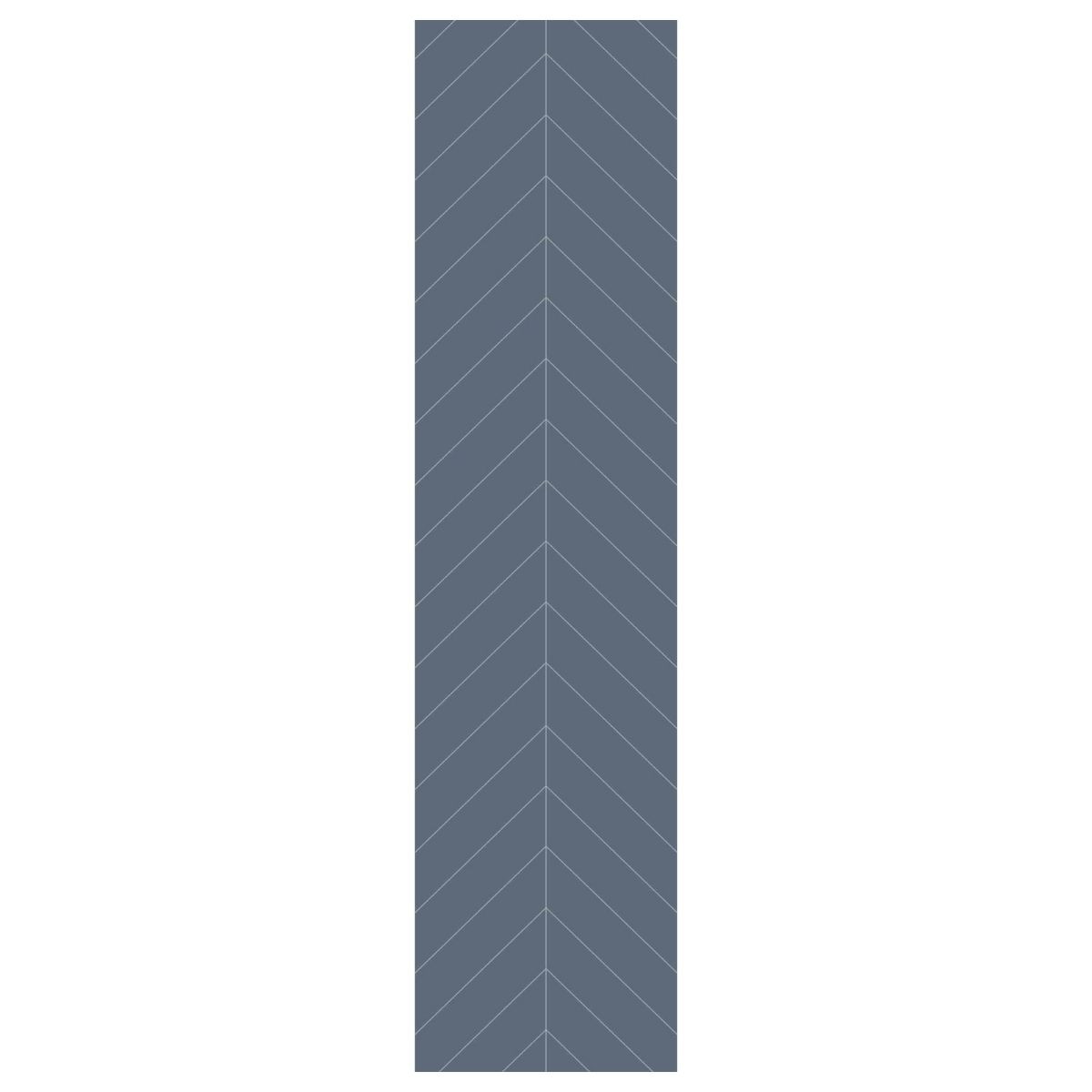 Fibo Dusty Blue Chevron Tile Wall Panel 2400x600mm