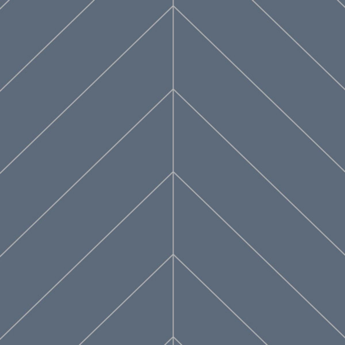 Fibo Dusty Blue Chevron Tile Wall Panel 2400x600mm