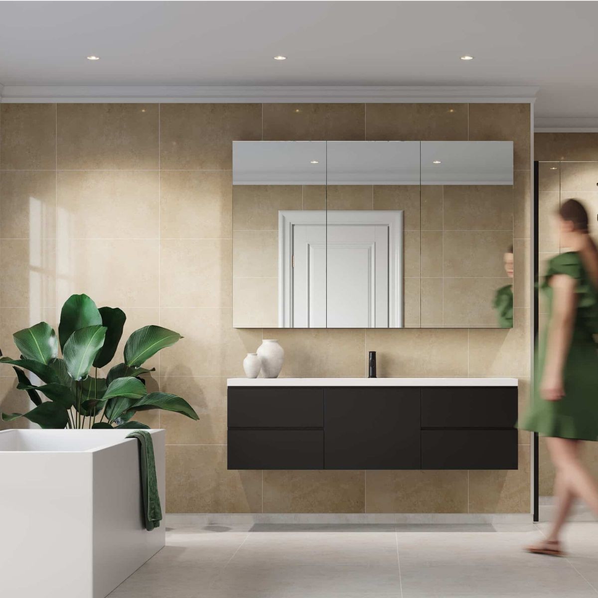 Fibo Desert Gloss Tile Wall Panel 2400x600mm