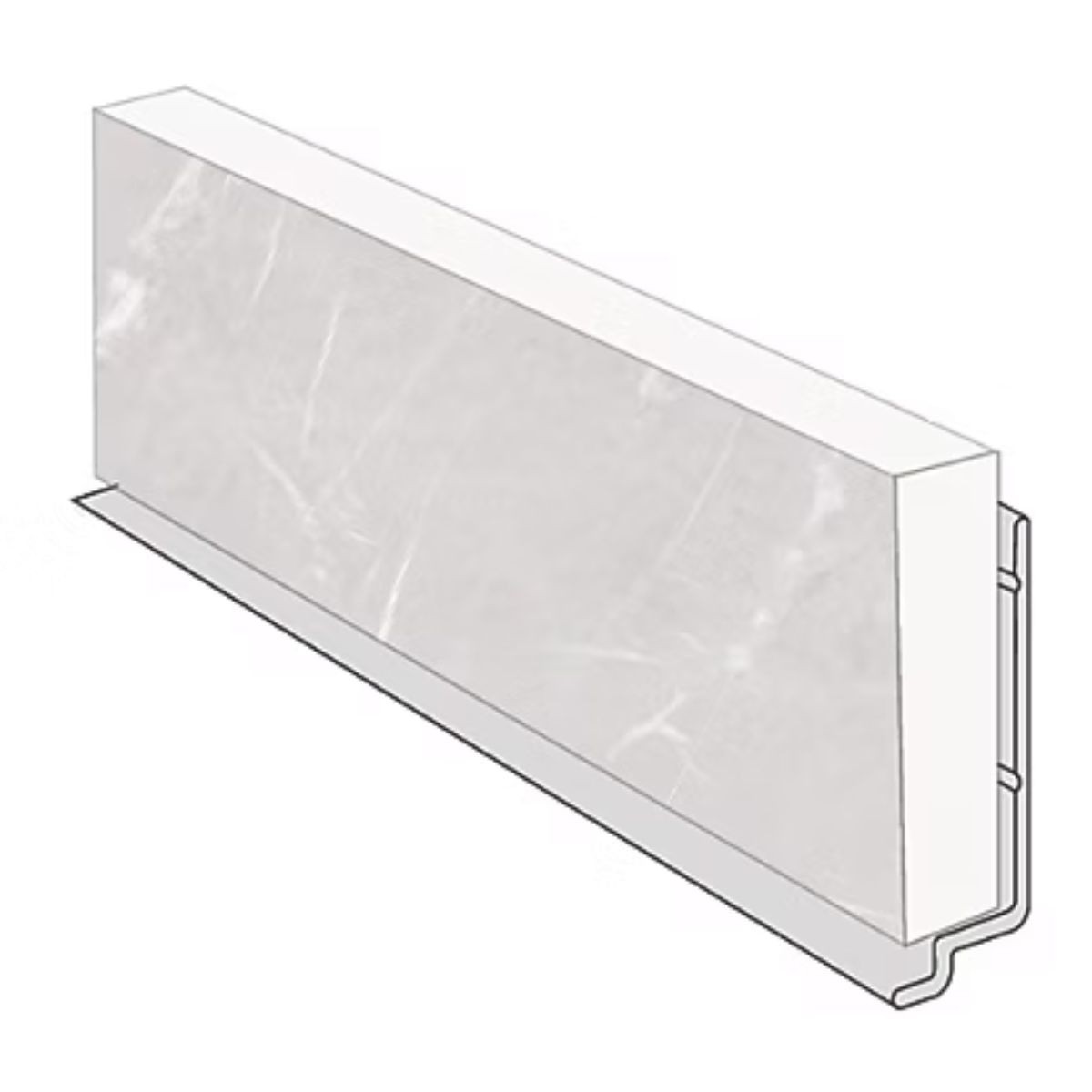 Fibo Base Trim Aluminium 2400mm