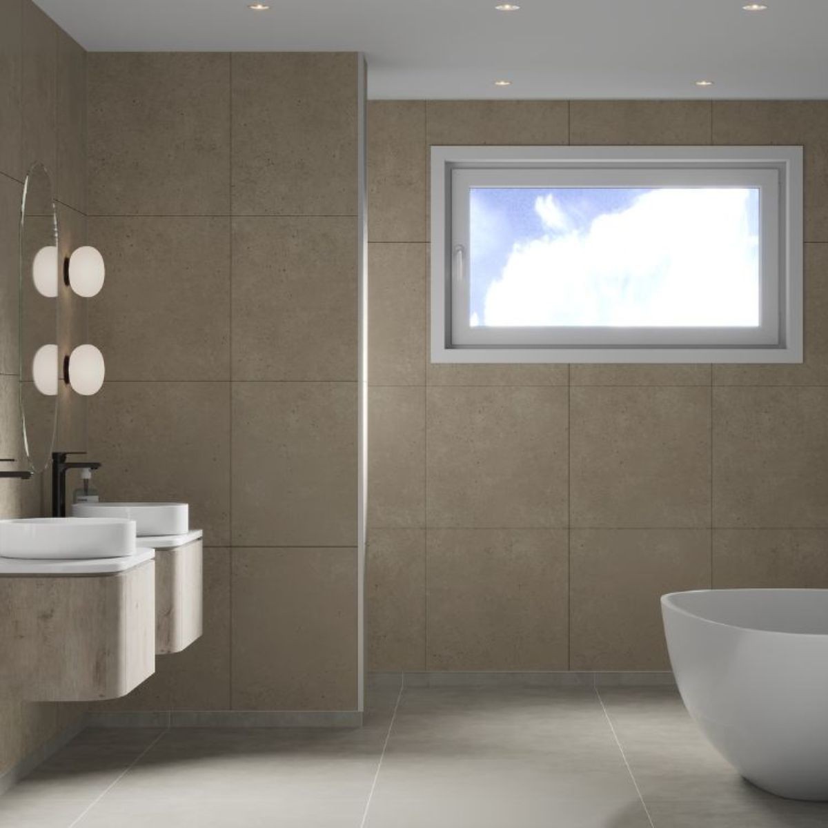 Fibo Cracked Cement Tile Wall Panel 2400x600mm