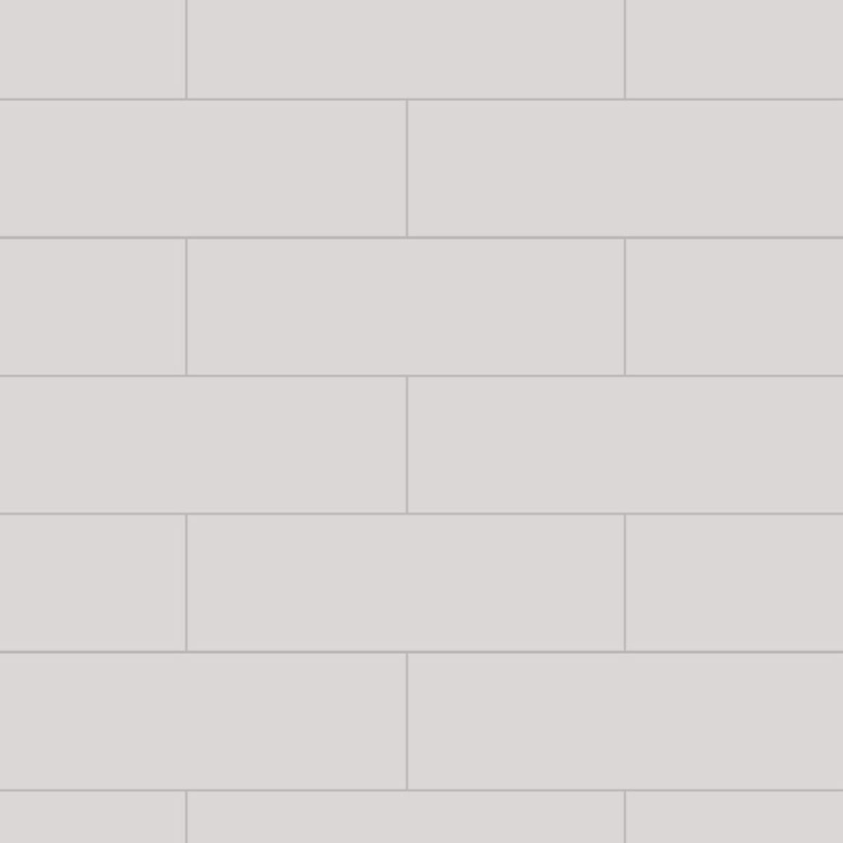 Fibo Denver White Metro Brick Tile Wall Panel 2400x600mm