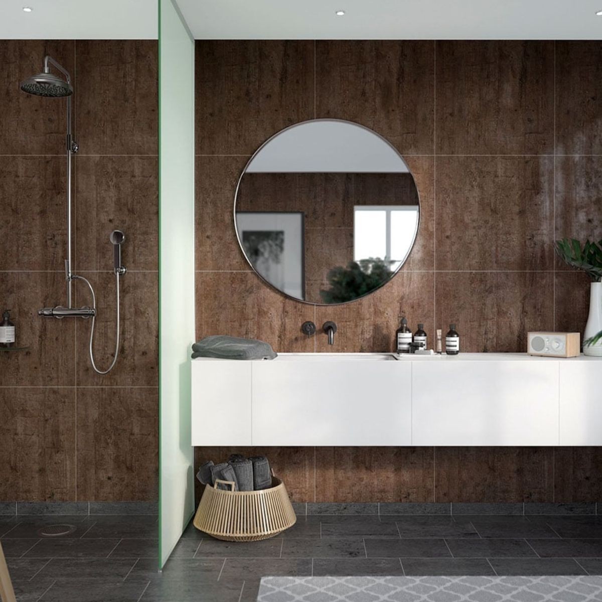 Fibo Rough Wood Tile Wall Panel 2400x600mm