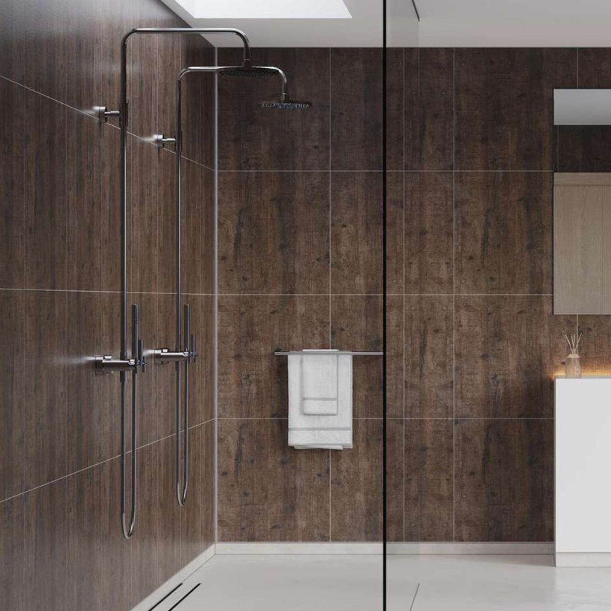 Fibo Rough Wood Tile Wall Panel 2400x600mm