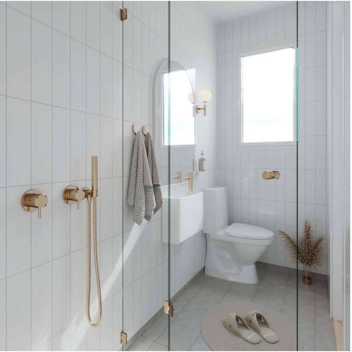Fibo Denver White Stack Subway Tile Wall Panel 2400x600mm