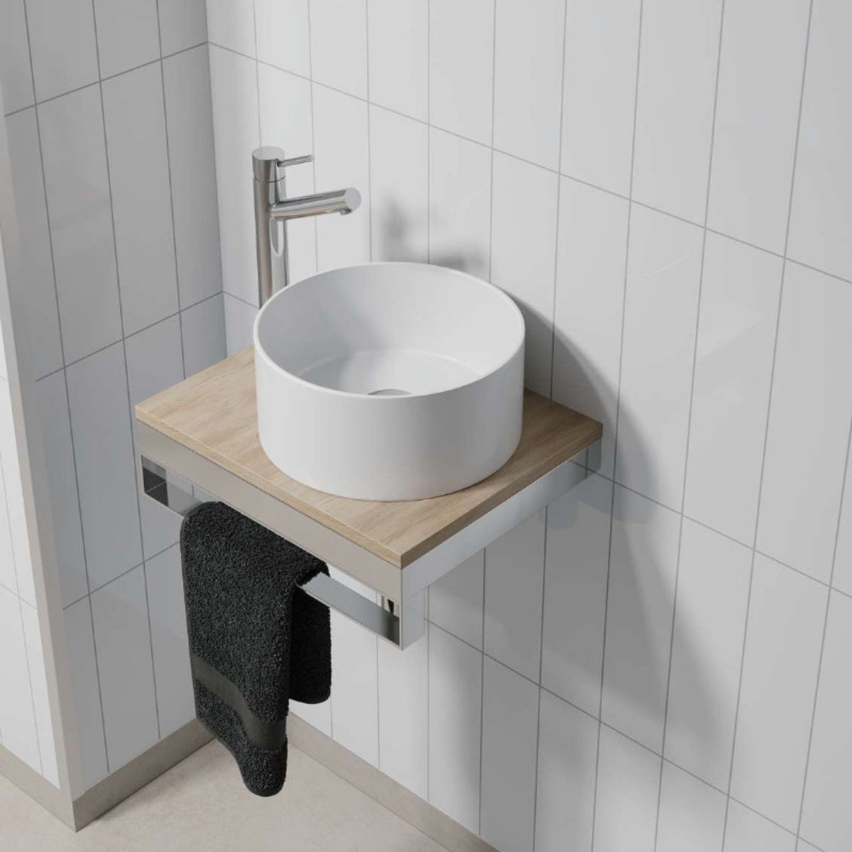 Fibo Denver White Stack Subway Tile Wall Panel 2400x600mm