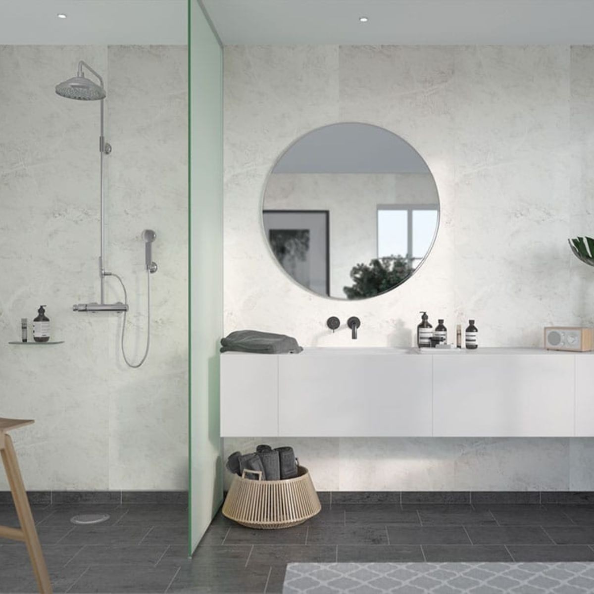Fibo White Marble Wall Panel 2400x600mm