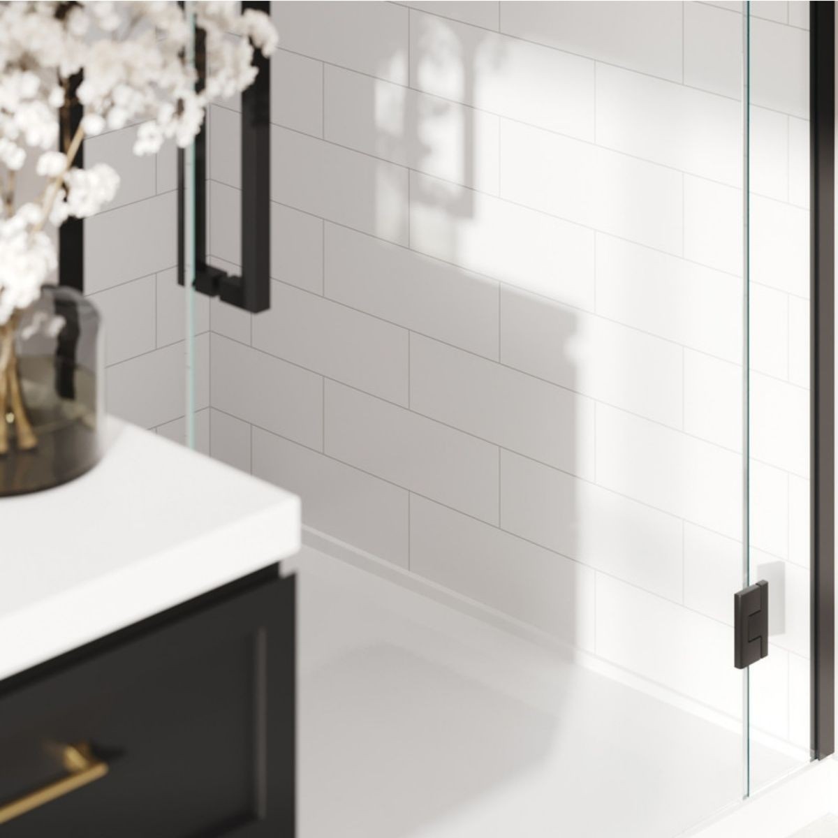 Fibo White Silk Merto Brick Tile Wall Panel 2400x600mm