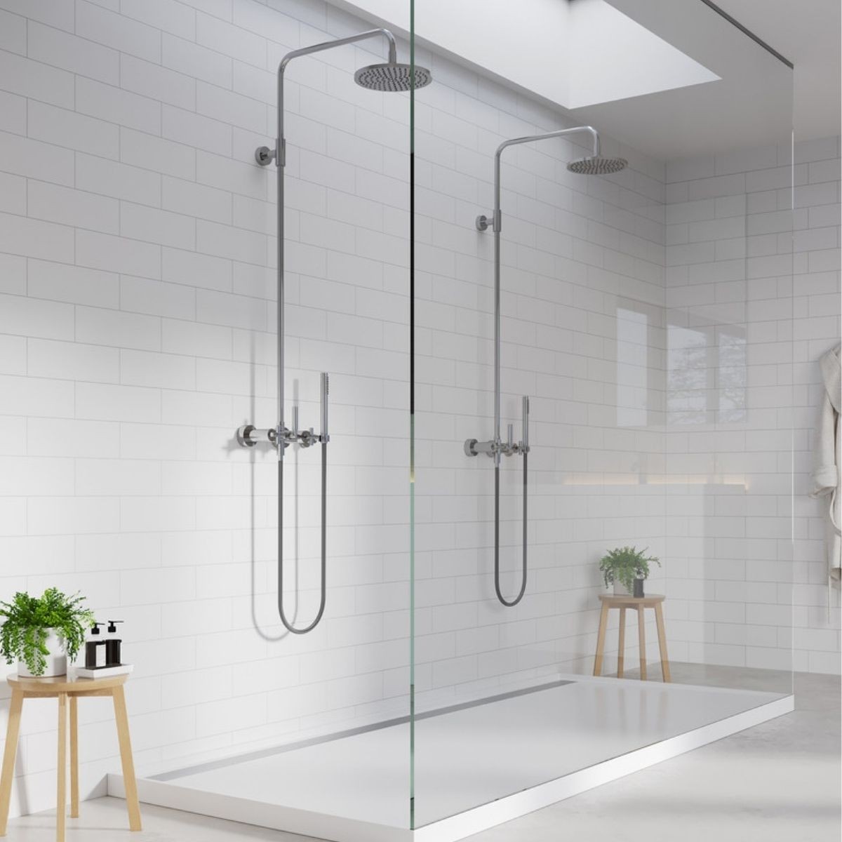 Fibo White Silk Merto Brick Tile Wall Panel 2400x600mm