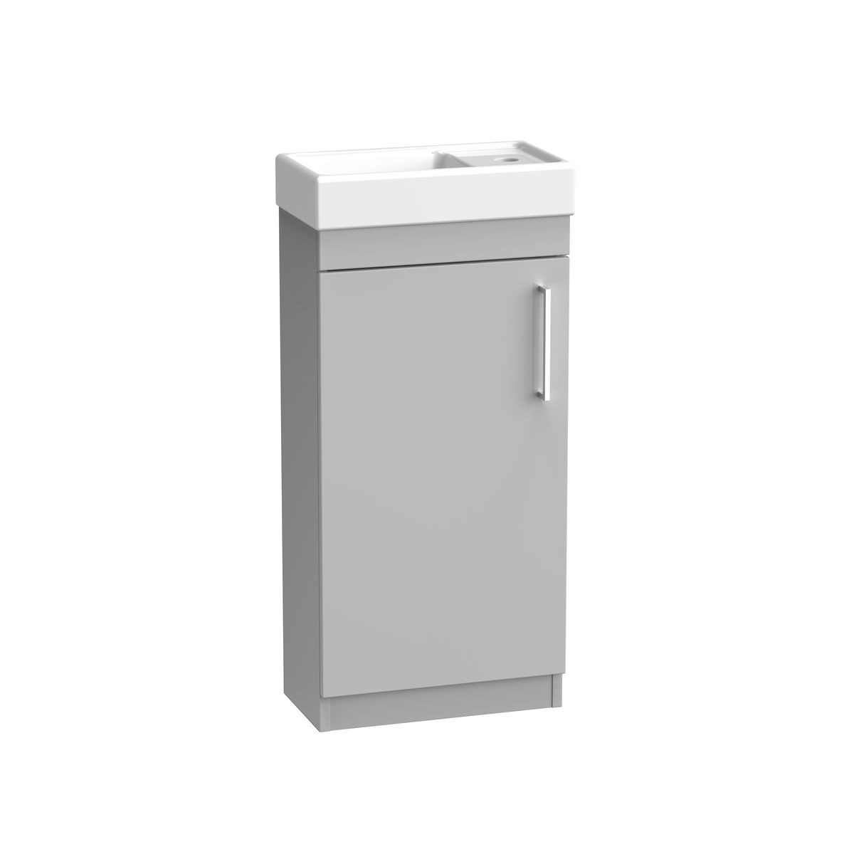 Gemini Gloss Light Grey Cloakroom Vanity Unit & Basin 400mm