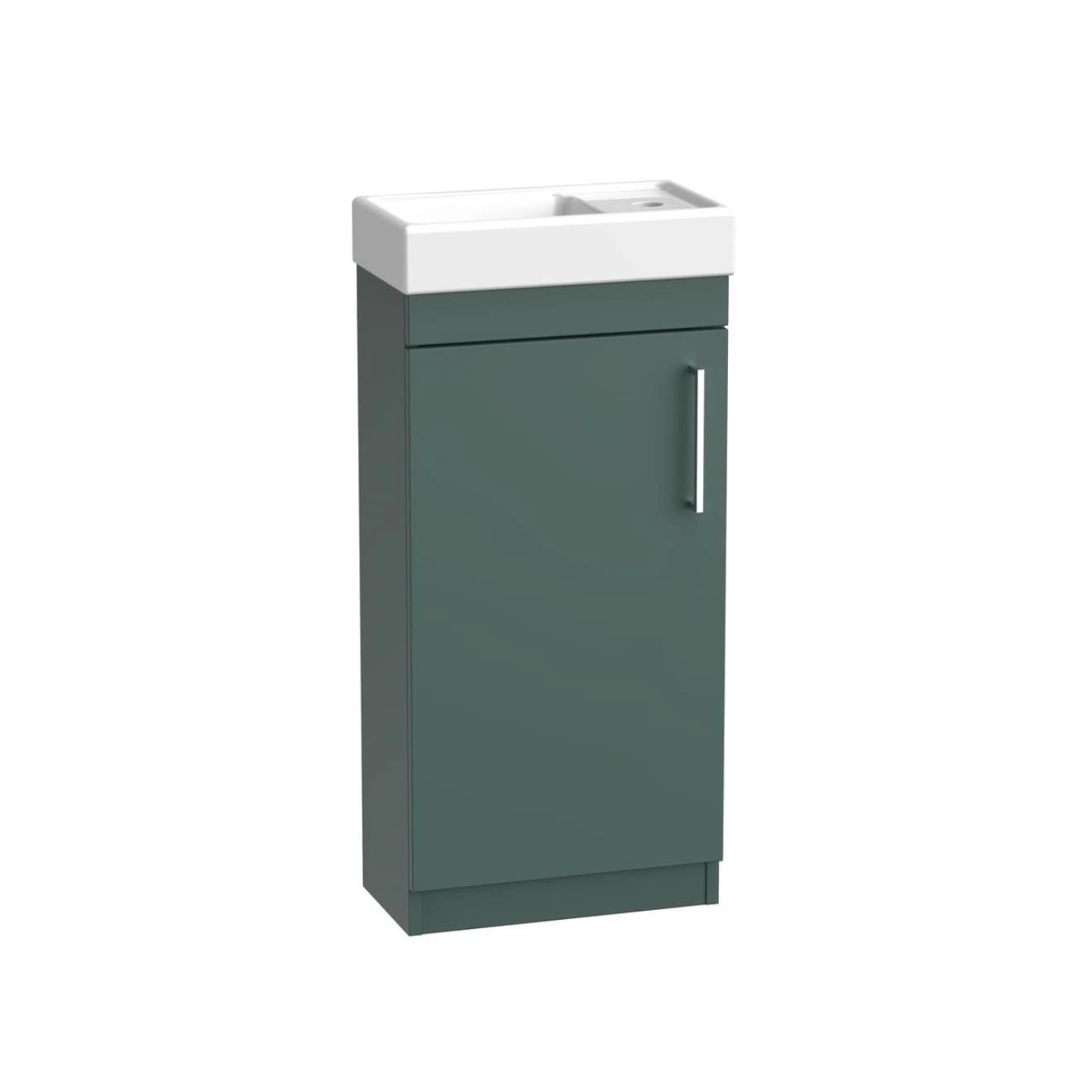 Gemini Deep Sea Green Cloakroom Vanity Unit & Basin 400mm