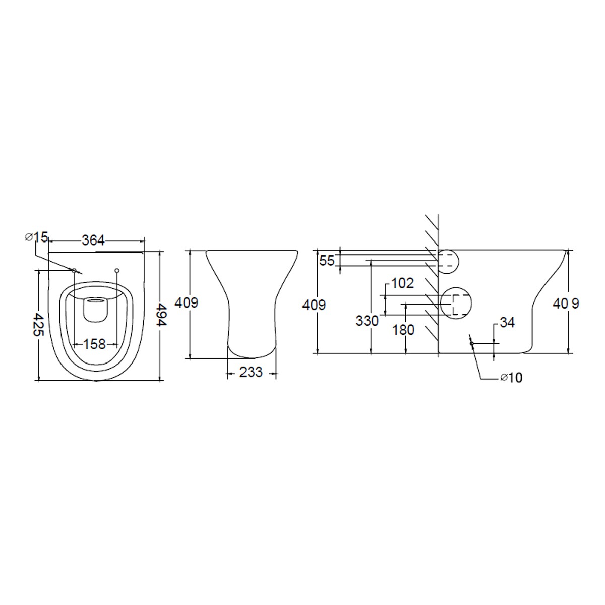 Croft Rimless Back To Wall Pan with Soft Close Seat