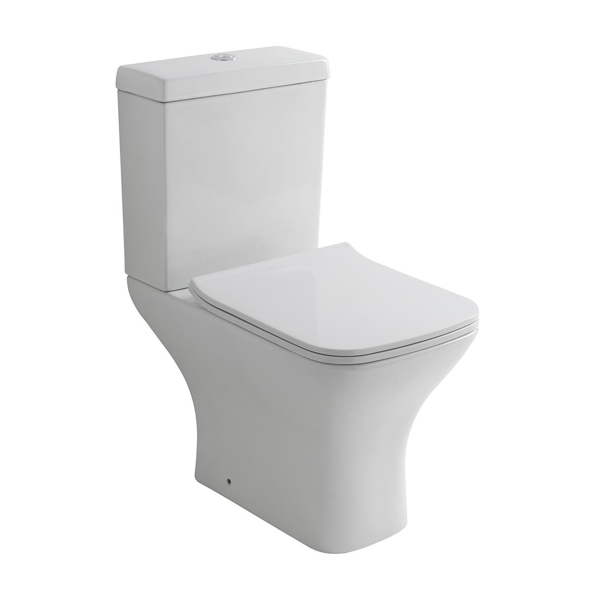 Lydford Rimless Comfort Height Close Coupled Pan with Cistern & Soft Close Seat