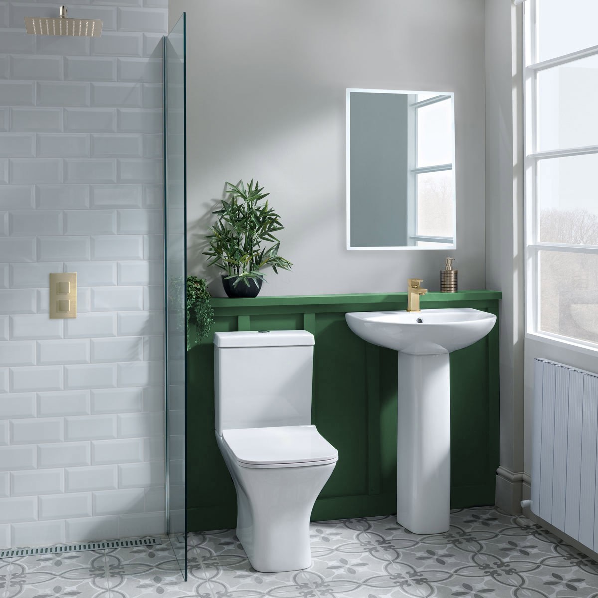 Lydford Rimless Comfort Height Close Coupled Pan with Cistern & Soft Close Seat