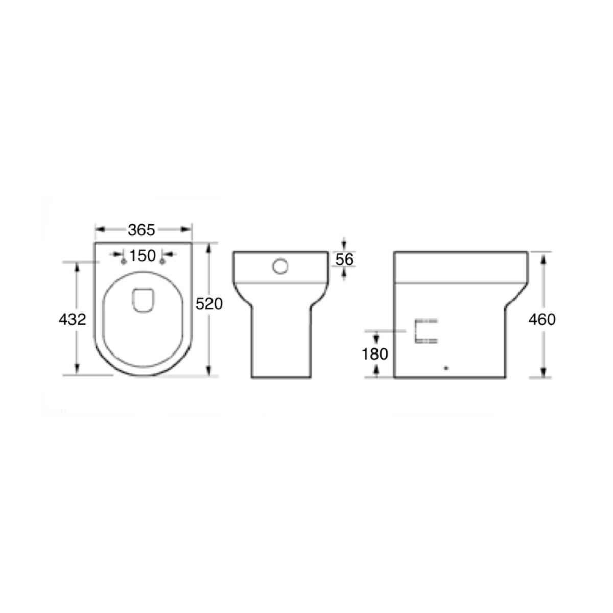 Harlech Comfort Height Back To Wall Pan with Soft Close Seat