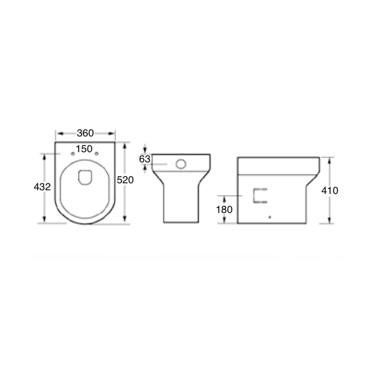 Harlech Back To Wall Pan with Soft Close Seat